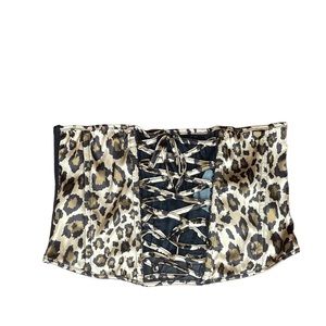 H&M leopard print bustier corset size 6